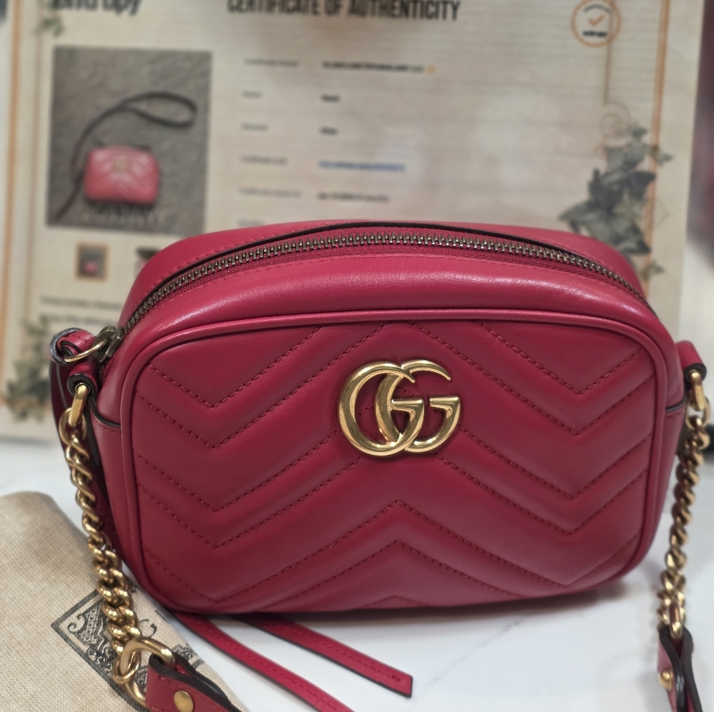 Gucci GG Marmont Mini Matelassé leather crossbody bag